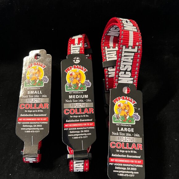 Pup Rally North Carolina State Wolfpack Reflective Collar NWT Various Sizes - Picture 2 of 2